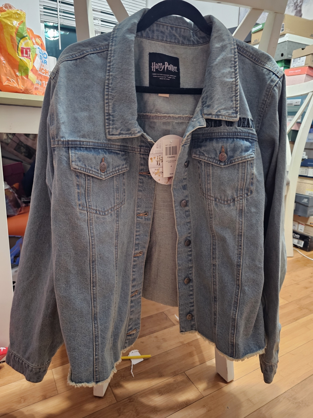 Warner Bros. Harry Potter Light Blue Denim Jean Jacket